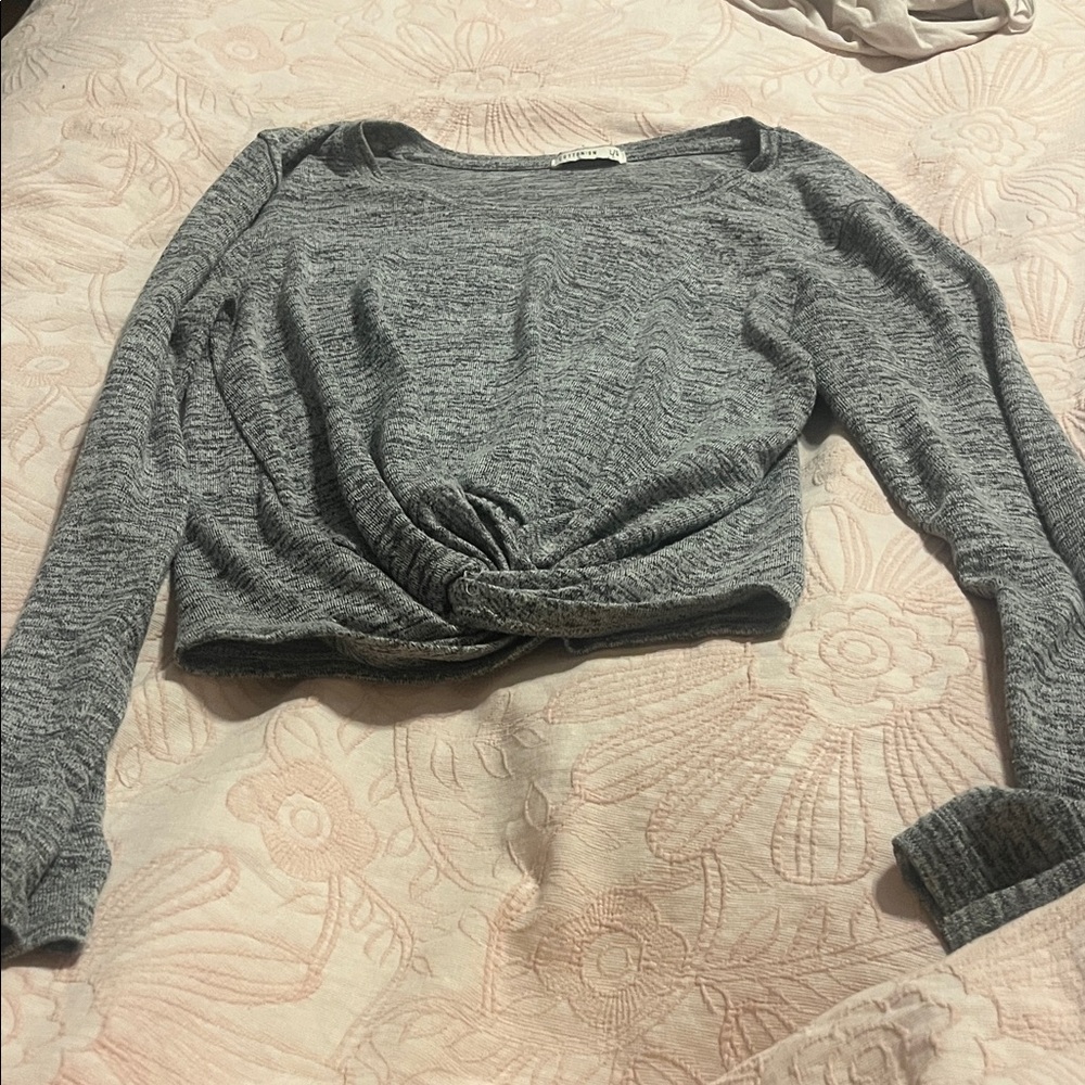 Cotton On Gray Twist Front Sweatshirt